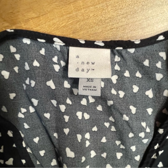 a new day Black and White heart pattern Midi Dress - Picture 7 of 7